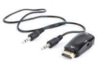   Gembird A-HDMI-VGA-02 HDMI to VGA and audio adapter single port Black