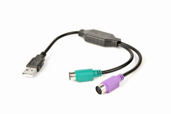 Gembird USB to PS/2 Converter Cable 0,3m Black