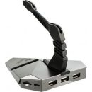   Platinet Omega Varr Mouse Bungee 3in1 Combo USB2.0 Hub and microSD reader Silver