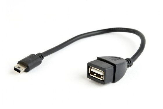Gembird USB OTG AF to Mini-BM cable 0,15m Black Gembird USB OTG AF to Mini-BM cable 0,15m Black