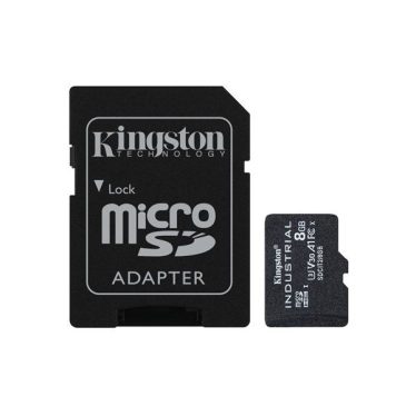 Kingston 8GB microSDHC Class 10 CL10 U3 V30 A1 Industrial + adapterrel