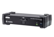   ATEN 2-Port USB 3.0 4K HDMI KVMP Switch with Audio Mixer Mode