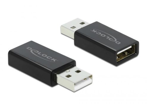 DeLock USB 2.0 Adapter Type-A male to Type-A female Data Blocker Black DeLock USB 2.0 Adapter Type-A male to Type-A female Data Blocker Black