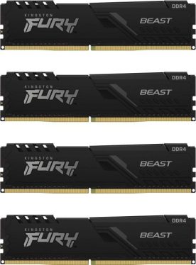Kingston 64GB DDR4 3200MHz Kit(4x16GB) Fury Beast Black