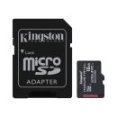   Kingston 16GB microSDHC Class 10 CL10 U3 V30 A1 Industrial adapter nélkül