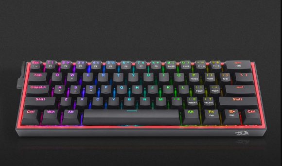 Redragon Fizz Pro black, wired&2.4G&BT Mechanical Keyboard, RGB, red switch Black HU