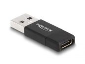   DeLock USB 3.2 Gen 2 Adapter USB Type-A male to USB Type-C female Black