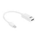   ACT AC7525 Mini DisplayPort male to HDMI-A female adapter 0,15m White