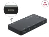DeLock HDMI / USB-C KVM Switch 4K 60 Hz with USB 2.0
