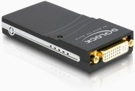 DeLock USB 2.0 to DVI VGA HDMI adapter Black