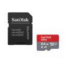 Sandisk 64GB microSDXC Ultra Class 10 UHS-I A1 + adapterrel