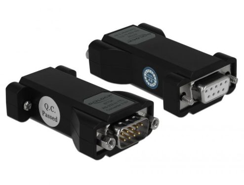 DeLock Converter 1x Serial RS-232 DB9 female to 1x Serial LVTTL / LVCMOS 3.3 V DB9 male with ESD protection 3 kV and extended temperature range