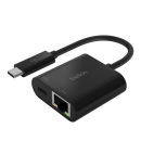 Belkin USB-C to Ethernet + Charge Adapter Black