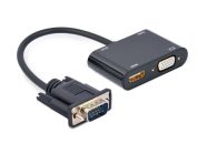   Gembird A-VGA-HDMI-02 VGA to HDMI + VGA adapter cable 0,15m Black