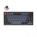   Keychron V1 RGB Fully Assembled Knob K Pro Brown Mechanical Hot Swap Keyboard Frosted Black UK