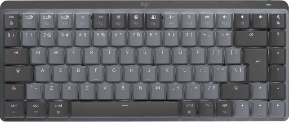 Logitech MX Mechanical Mini for Mac Tactile Quiet Mechanical Wireless Keyboard Space Grey US