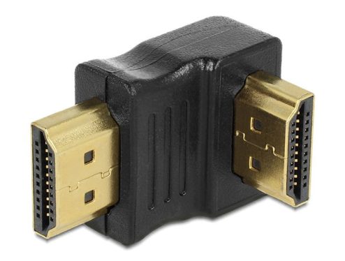 DeLock HDMI male to HDMI male 90° down Adapter Black DeLock HDMI male to HDMI male 90° down Adapter Black
