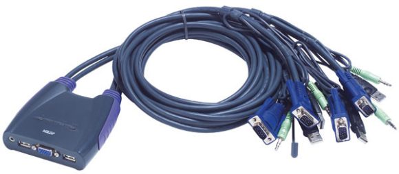 ATEN CS64US 4-Port USB VGA/Audio Cable KVM Switch (0,9m, 1,2m)
