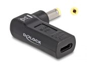   DeLock Adapter for Laptop Charging Cable USB Type-C female to HP 4.8 x 1.7 mm male 90° angled Black