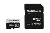   Transcend 256GB microSDXC USD340S Class 10 U3 V30 A2 + adapterrel