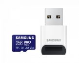   Samsung 256GB microSDXC Pro Plus Class10 U3 A2 V30 + USB adapterrel