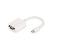   Digitus DisplayPort adapter cable mini DP - HD15 M/F 0,15m White