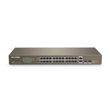 IP-COM F1026F 24-Port Fast Ethernet Unmanaged Switch with 2 GE Ports and 2 SFP Slots