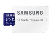   Samsung 512GB microSDXC Pro Plus Class10 U3 A2 V30 + adapterrel