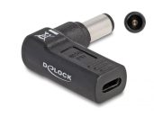   DeLock Adapter for Laptop Charging Cable USB Type-C™ female to Dell 7.4 x 5.0 mm male 90° angled Black