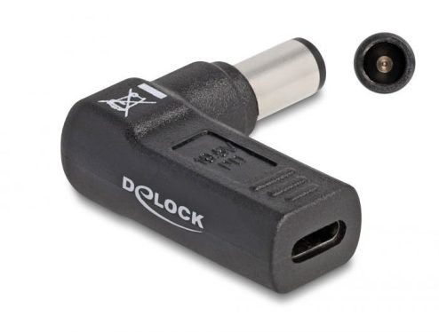 DeLock Adapter for Laptop Charging Cable USB Type-C™ female to Dell 7.4 x 5.0 mm male 90° angled Black DeLock Adapter for Laptop Charging Cable USB Type-C™ female to Dell 7.4 x 5.0 mm male 90° angled Black