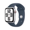   Apple Watch SE3 Cellular 44mm Silver Alu Case with Storm Blue Sport Band M/L
