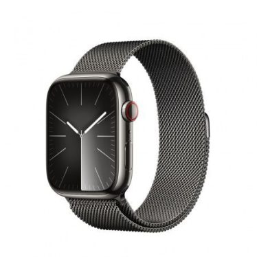 Apple Watch S9 Cellular 41mm Graphite Stainless Steel Case with Graphite Milanese Loop