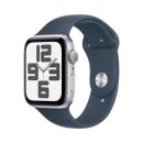   Apple Watch SE3 GPS 44mm Silver Alu Case with Storm Blue Sport Band S/M