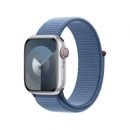   Apple Watch S9 Cellular 41mm Silver Alu Case with Storm Blue Sport Loop