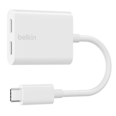 Belkin RockStar USB-C Audio + Charge Adapter White