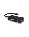   Raidsonic IcyBox IB-AC1032 3-in-1 MiniDisplayPort to HDMI / DVI-D / VGA adapter Black