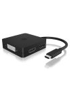   Raidsonic IcyBox IB-DK1104 4-in-1 USB Type-C video adapter Black