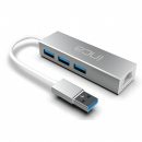   INCA IUSB-03T Hub X4 USB 3.0 + Ethernet RJ45 10/100/1000 Multiplexer Aluminium Silver