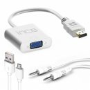 INCA IHTVJ-7 HDMI to VGA Converter with Jack Adapter White