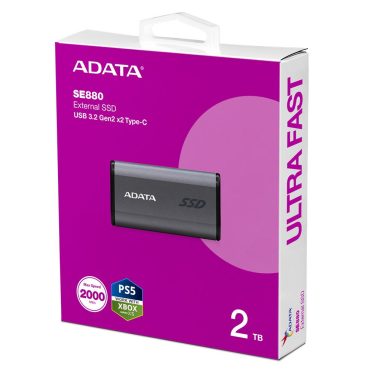 A-Data 2TB USB Type-C SE880 Titanium Grey
