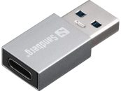 Sandberg USB-A to USB-C Dongle Silver