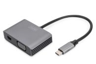   Digitus DA-70825 USB Type-C to VGA/miniDisplayPort 4K/30Hz Graphics Adapter Silver