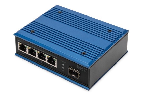 Digitus DN-651135 4 Port Gigabit Ethernet Network PoE Switch Industrial Unmanaged 1 SFP Uplink