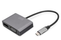  Digitus USB Type-C 4K 2-in-1 DisplayPort + VGA Graphics Adapter Silver