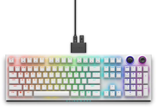 Dell Alienware AW920K Tri-Mode Wireless Gaming Keyboard Lunar Light US Dell Alienware AW920K Tri-Mode Wireless Gaming Keyboard Lunar Light US