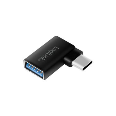 Logilink USB 3.2 Gen1 Type-C adapter C/M to USB-A/F 90° angled Black Logilink USB 3.2 Gen1 Type-C adapter C/M to USB-A/F 90° angled Black