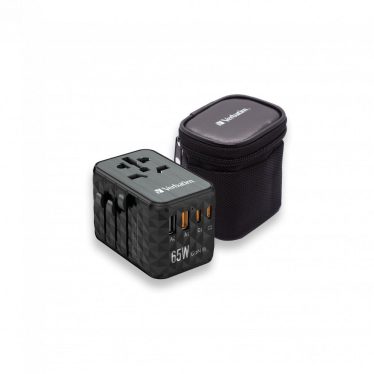 Verbatim GaN III Universal Travel Adapter UTA-05 with 2 x USB-C PD & QC 4+ & 2 x USB-A ports