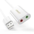   UGREEN USB-A To 3.5mm External Stereo Sound Adapter 15cm White