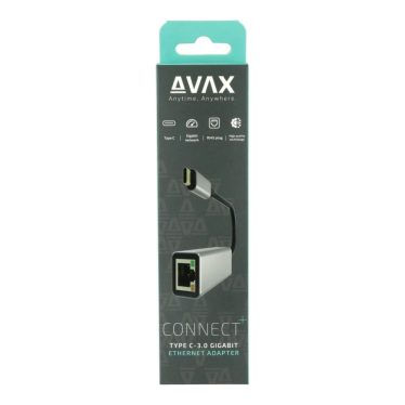 Avax AD604 CONNECT+ Type C 3.0 - Gigabit Ethernet adapter alumínium Avax AD604 CONNECT+ Type C 3.0 - Gigabit Ethernet adapter alumínium
