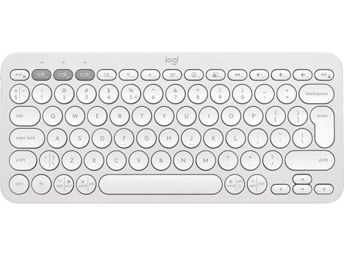 Logitech Pebble Keys 2 K380s Bluetooth Keyboard Tonal White US Logitech Pebble Keys 2 K380s Bluetooth Keyboard Tonal White US